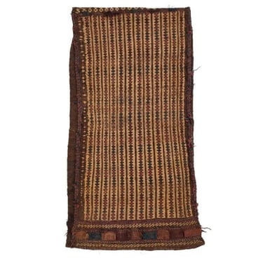 Antique Afghan Hand-knotted Wool Baluch Balisht Tribal Bag / Pillow - Afghanistan Textile Wall Hanging Tapestry Panel Throw Rug Bench Cushio 