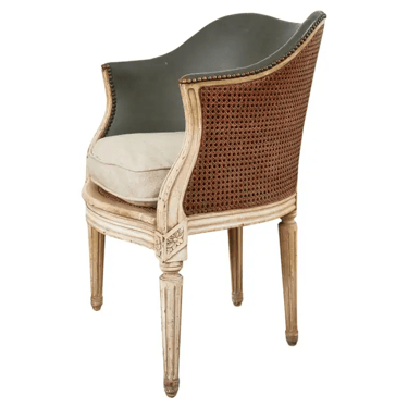 19th Century Louis XVI Neoclassical Style Caned Hall Chair