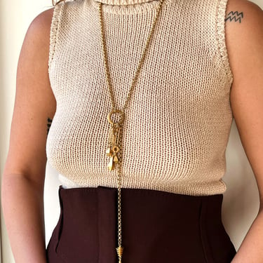 Matte Gold Chain Slide Necklace