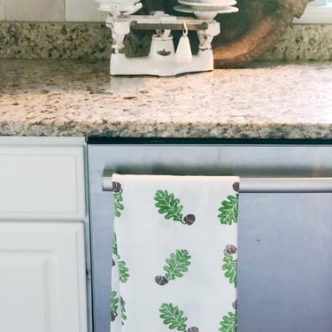 Handmade Block Printed Tea Towel 