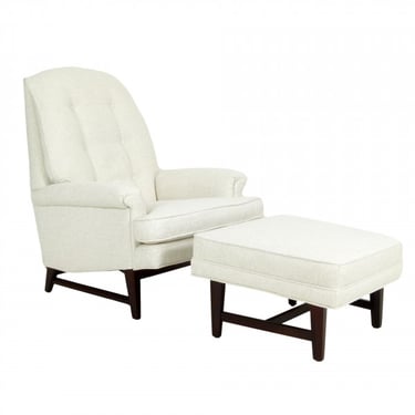 1960s Reclining Lounge Chair with Ottoman