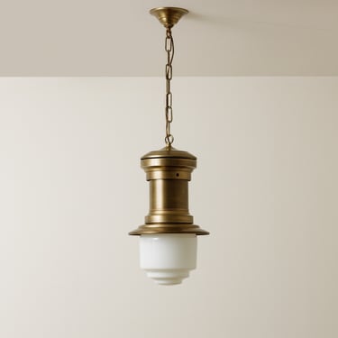 Heavy Solid Brass - White Hand Blown Style Pendant - Chain Pendant - Chandelier Lighting - Kitchen Island Light - Farm House Decor 
