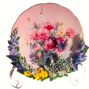 VINTAGE Lena Lius Collectible Plate "Luminous Bouquet" 