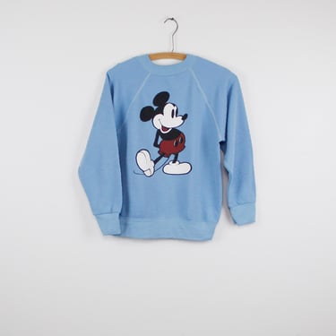 Vintage 80's Light Blue Mickey Mouse Sweatshirt - Classic Mickey - Perfectly Worn In - Small 