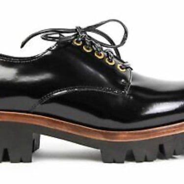 Jeffrey Campbell Trevor Platform Oxford Loafers Patent Black Leather Sz 10 
