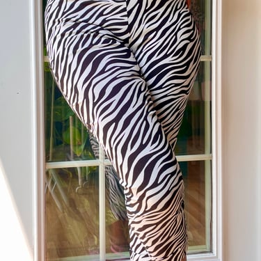 Y2k Zebra Print Capri Pants