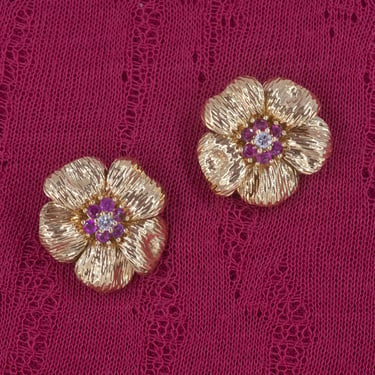 Tiffany &amp; Co. Wild Rose Earrings c1970