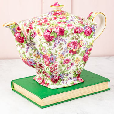 Vintage Royal Winton Floral Teapot