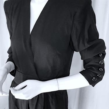 1990s Saint Laurent LBD, 90s Minimalist Black Dress, 80s YSL Cocktail Dress, Stealth Wealth Dress, Vintage Couture, Quiet Luxury Chic Dress 