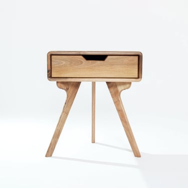 Naim Nightstand | Walnut Nightstand, Bedside Table, Scandinavian design, side table with a drawer 