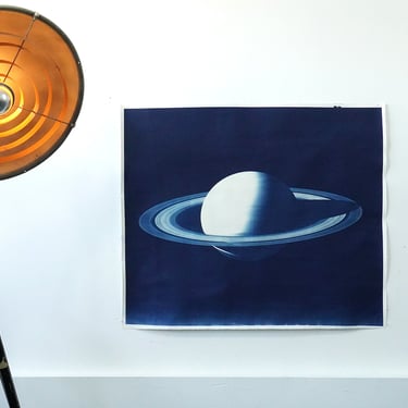 Large Saturn Cyanotype