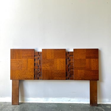 Mid Century Modern Brutalist Paul Evans Style Tabago Canada Queen Size Headboard 