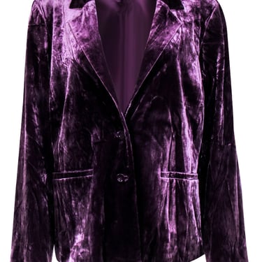 Eileen Fisher - Purple Velvet Blazer Sz XL