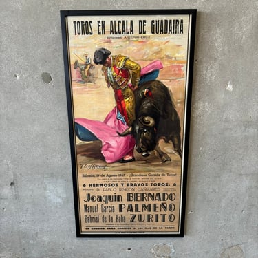 Mid Century Modern Spanish Bull Fighting Poster #2