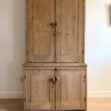 Antique English Pine Wardrobe/Cupboard 