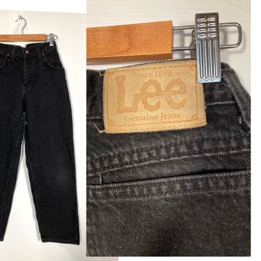 Vintage 90s Kids Lee All Cotton Black Denim Straight Leg Made In USA 
