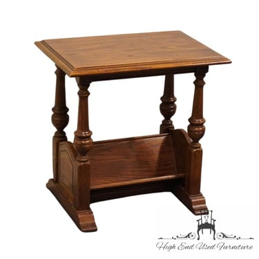 ETHAN ALLEN Royal Charter Collection Solid Oak 22" Book Trough Accent End Table 16-8014 