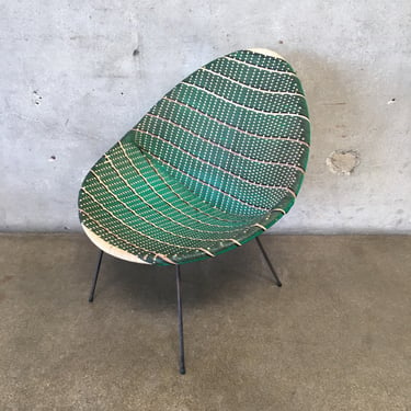 Mid Century Woven Hoop Chair