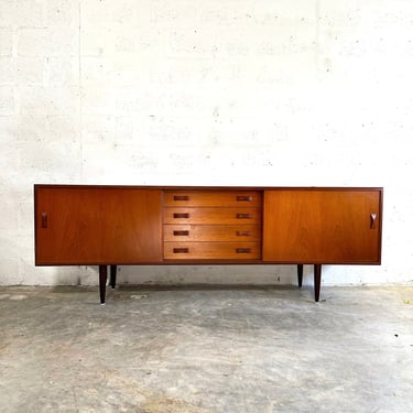 Danish Modern Teak Credenza or Sideboard by Clause & Son 