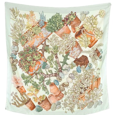 Hermes Jardin Secret Silk Scarf