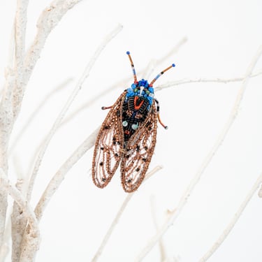 Periodical Cicada Embroidered Pin