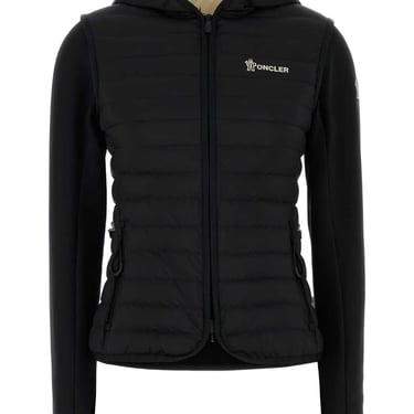 Moncler Grenoble Women Black Cotton Blend Cardigan