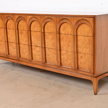 T. H. Robsjohn-Gibbings Style Cherry and Burl Wood Dresser by Thomasville, Newly Refinished