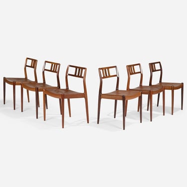 Dining chairs model 79, set of six (Niels O. Møller)