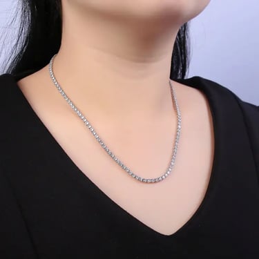 faux diamond tennis necklace