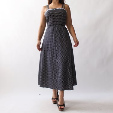 Vintage Polka Dot Midi Dress