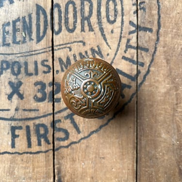 1890s Brass Corbin Door Knob Salvaged Hardware 