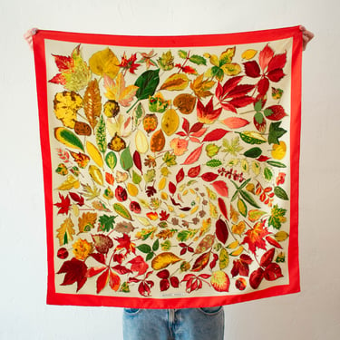 Vintage Hermes Turbillons Autumnal Silk Scarf