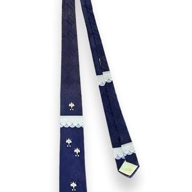 Vintage 1950s Atomic Print Silk Necktie ~ Rockabilly ~ VLV ~ Neck Tie 