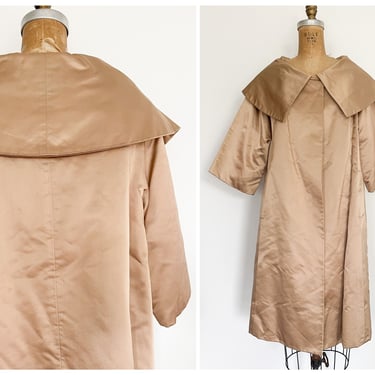 Vintage 1950’s ‘60s DYNASTY Hong Kong cocktail jacket | pale gold silk, formal, evening, ladies S/M 