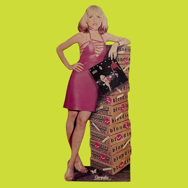 Vintage Blondie Mini Cardboard Cutout Retro 1970s Mid Century Modern + Plastic Letters + Debbie Harry + Chrysalis Records + Music Display 