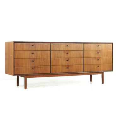 Jack Cartwright for Founders Mid Century Walnut Lowboy Dresser - mcm 