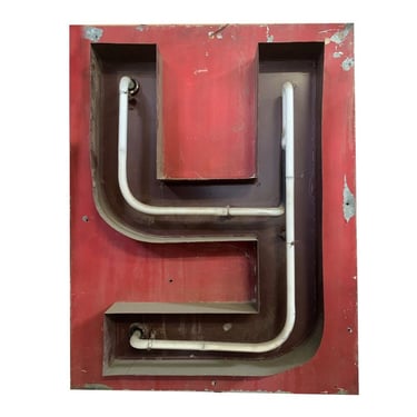 Large Vintage Neon Marquee Letter "Y" From Pan American Auditorium 