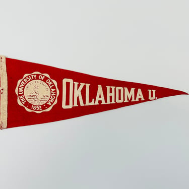 Vintage University of Oklahoma Pennant 