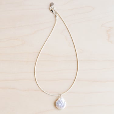 Sea + Pattern: Pearl Coin Necklace