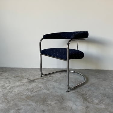 Mid-Century Anton Lorenz for Thonet - Style Chrome Desk  Chair 