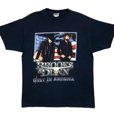 Vintage 2002 Brooks & Dunn “Neon Circus Wild West Show” Double Sided American Tour Country Music Graphic T-Shirt Size Large 