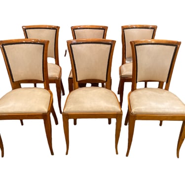 Set of 6 Art Deco dining chairs c. 1930