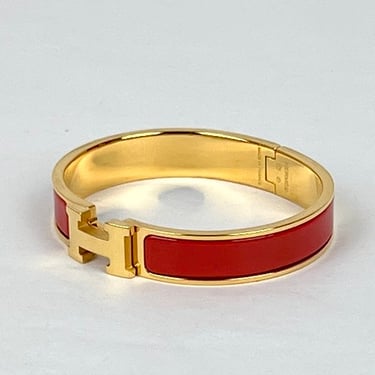 Hermès Clic H Bracelet GM, Red/Gold