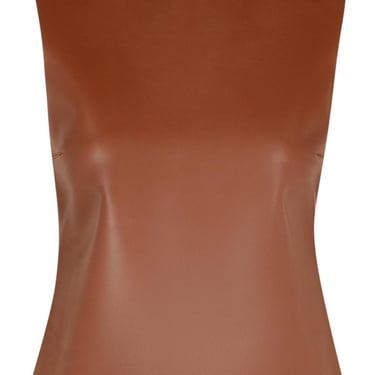 Jw Anderson Brown Leather Tank Top Women