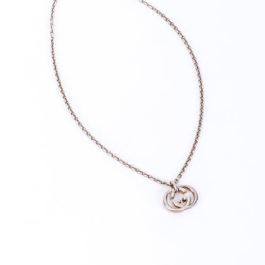 Sterling Silver GG Pendant Necklace