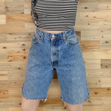 Levi's 505 Cut Off Long Jean Shorts / Size 31 32 