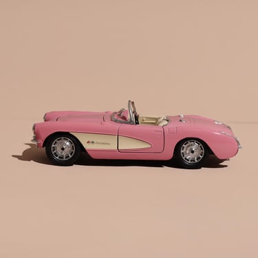 Bburago Pink Chevrolet Corvette, Vintage Toy Car 