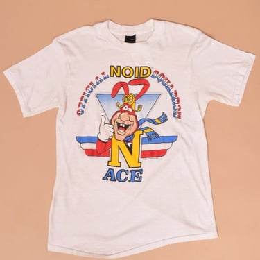 White 1988 Avoid the Noid T Shirt By Domino’s, L