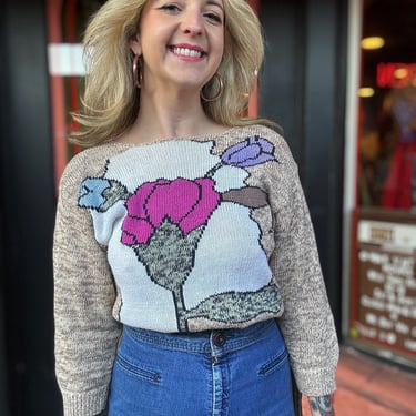 Vintage tulip sweater