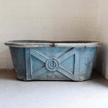 19th century French zinc tub i